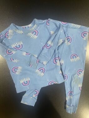 GAP Blue Menorah Print Pajama Set 18-24 mo. 🕎